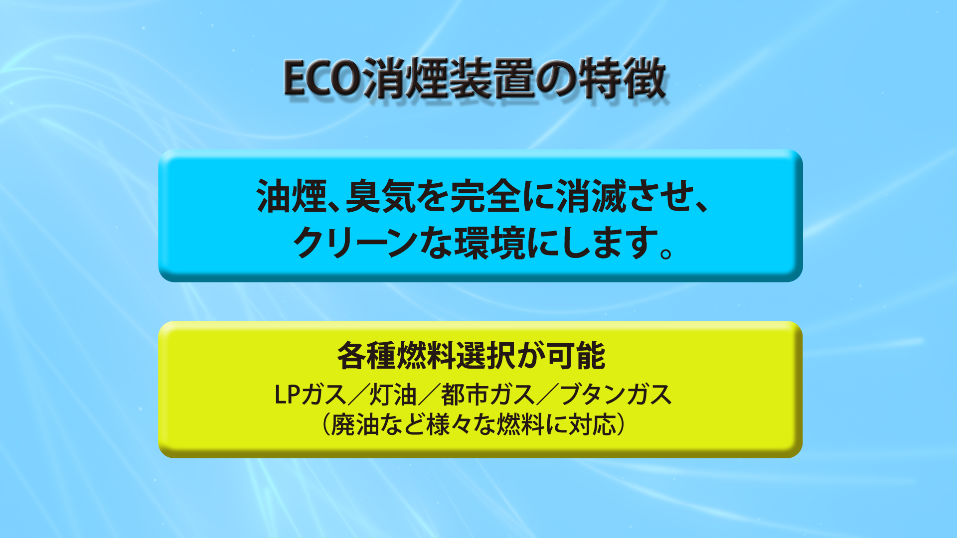 ECO消煙装置の特徴